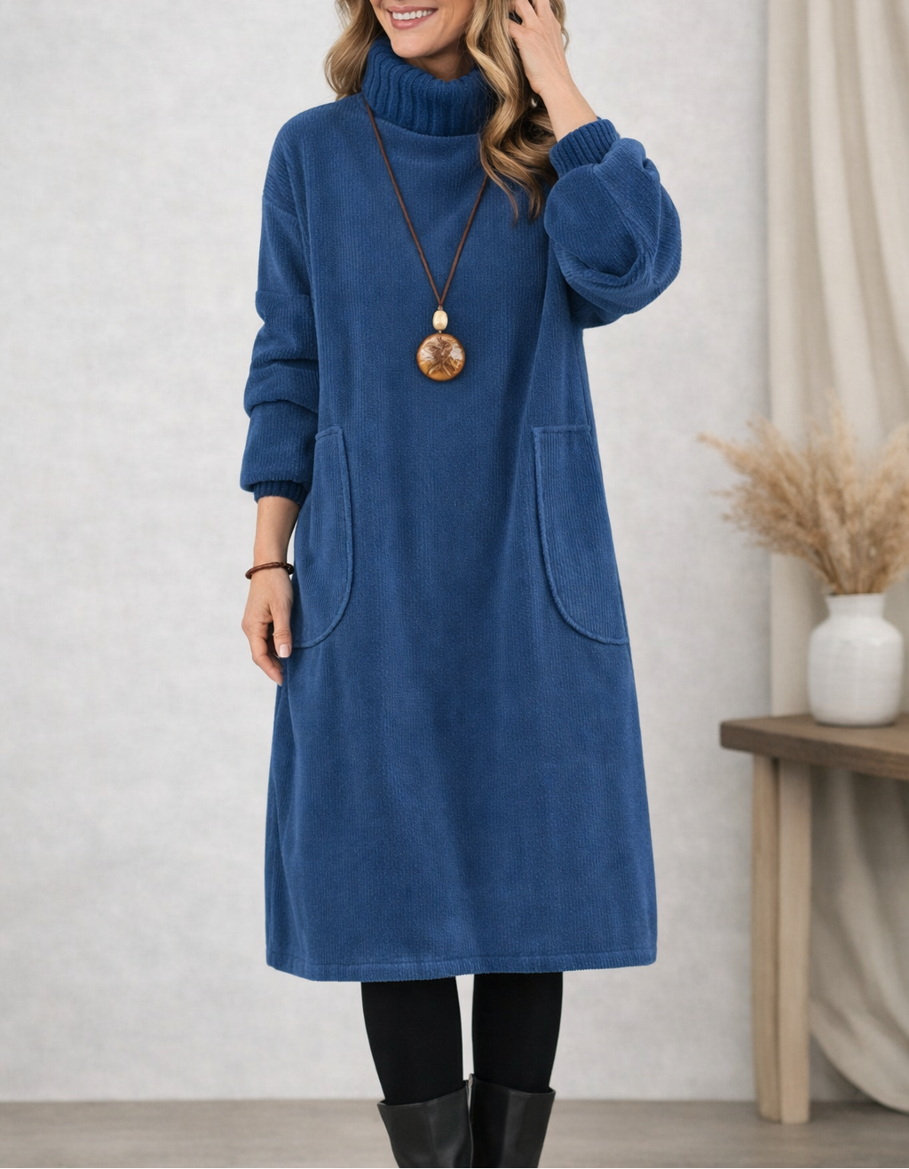 Jenny™ - Col midi-jurk