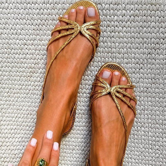 Ginevra Gouden Sandalen Zomer Elegantie