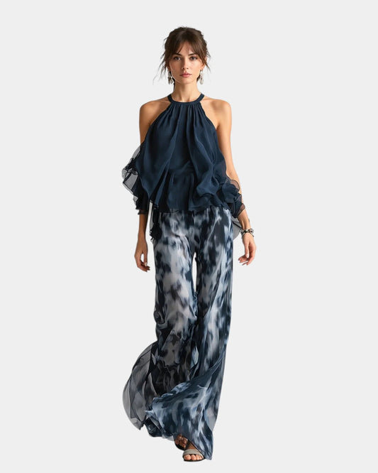 Magali | Elegante set met broek en blouse