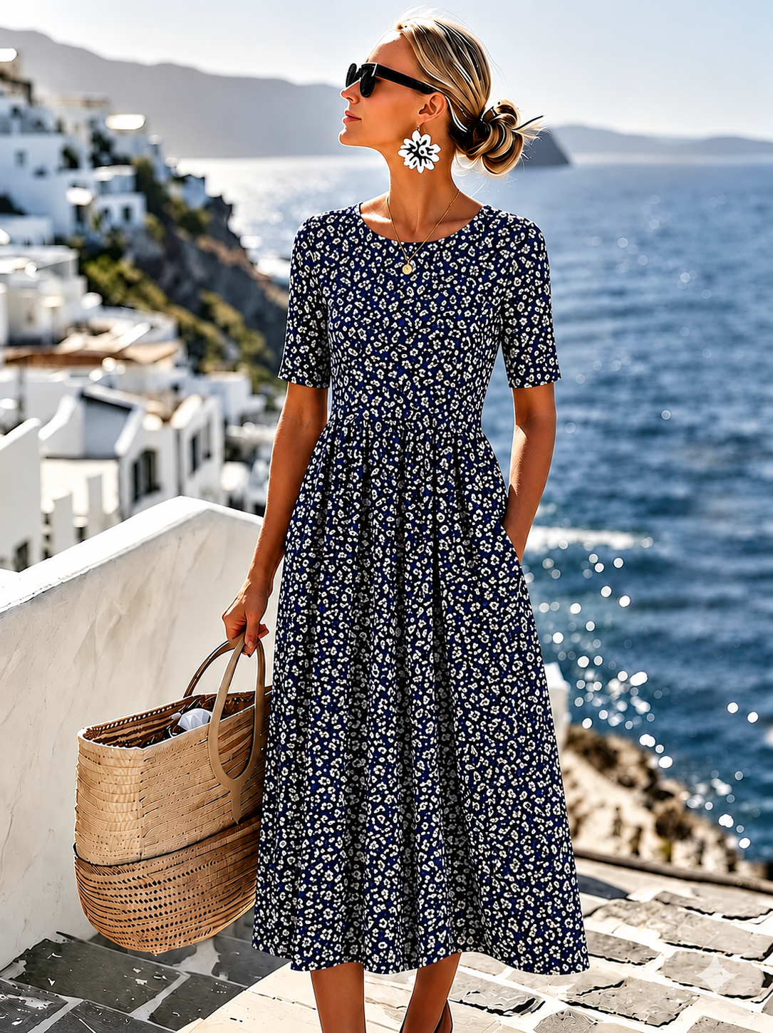 Mariella | Midi Jurk Kustbries
