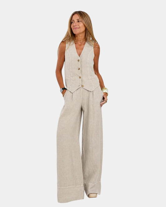 Assia | Set van mouwloos vest en broek