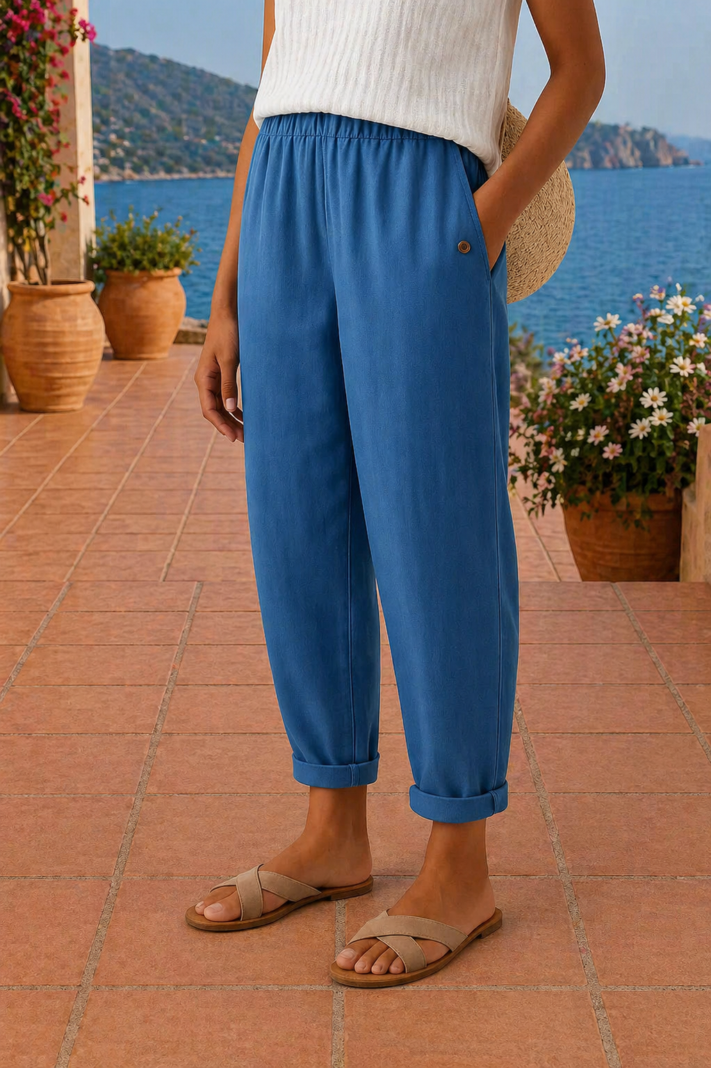Katja | Luchtige broek met comfortabele pasvorm