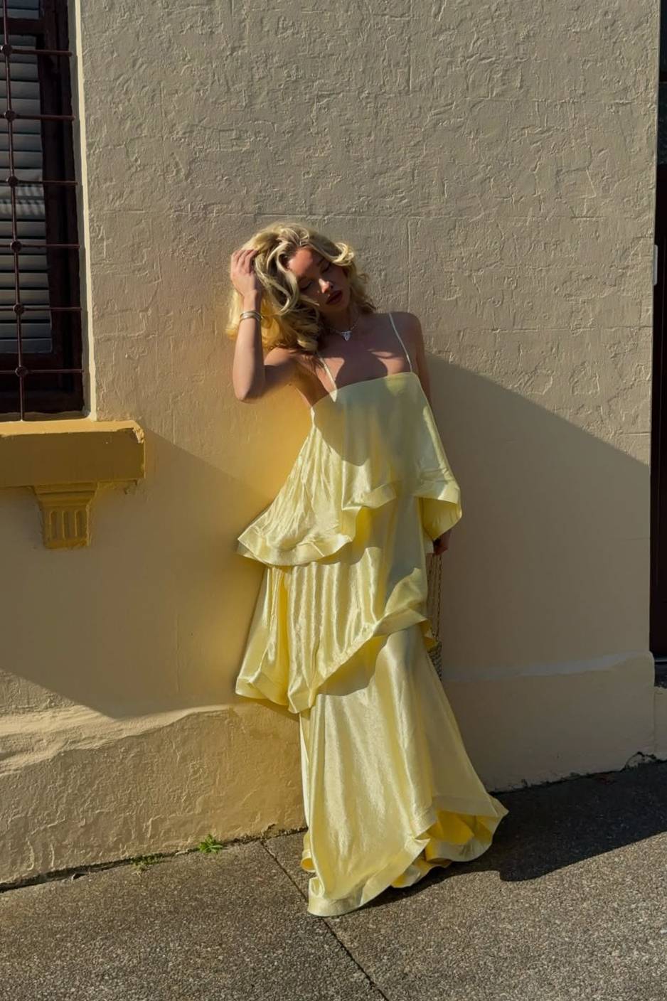 Elegante Maxi-jurk met Drie Laagjes Ruffles