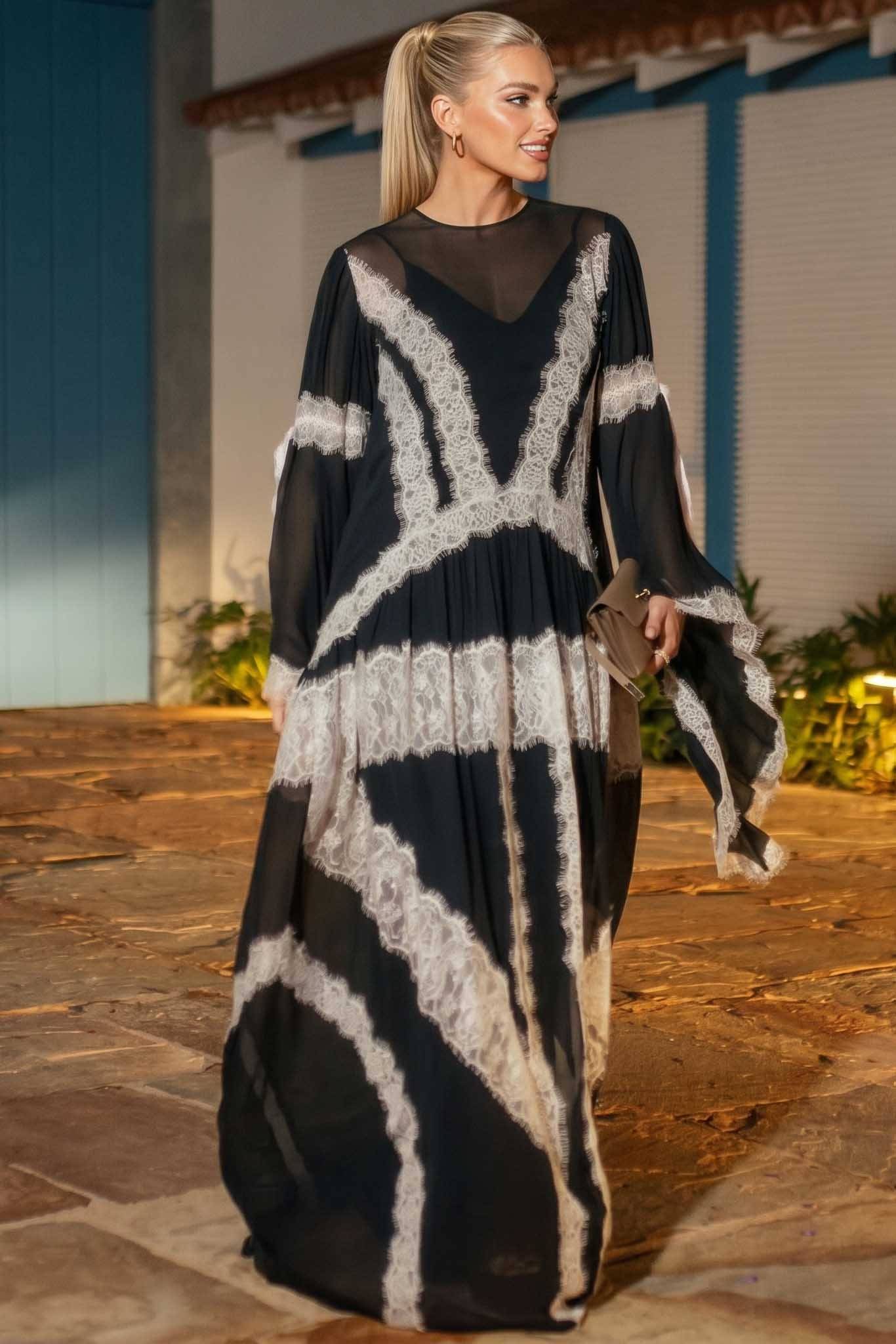 Kant Paneel Maxi Jurk