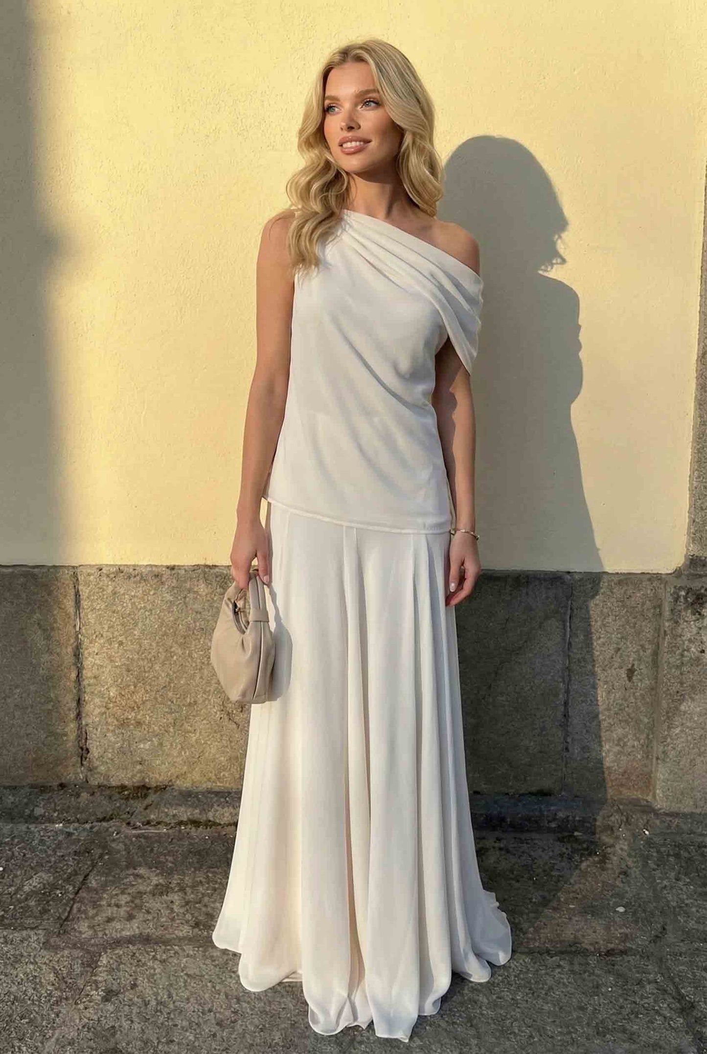Off-shoulder Top En Fishtail Rok Set