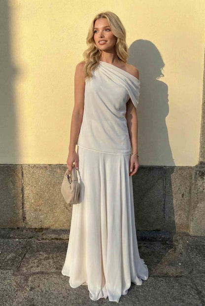 Off-shoulder Top En Fishtail Rok Set