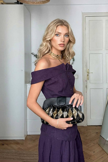 Off-shoulder Top en Bloomer Set