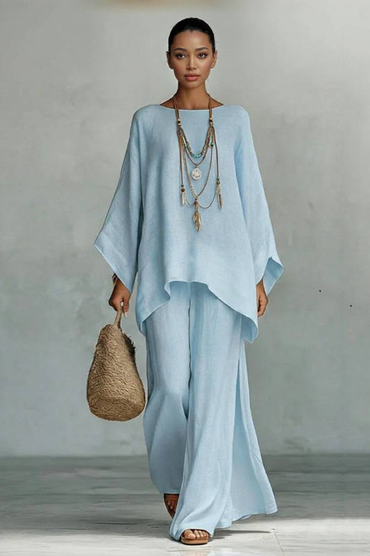 Losse Shirt En Wijde Broek Set