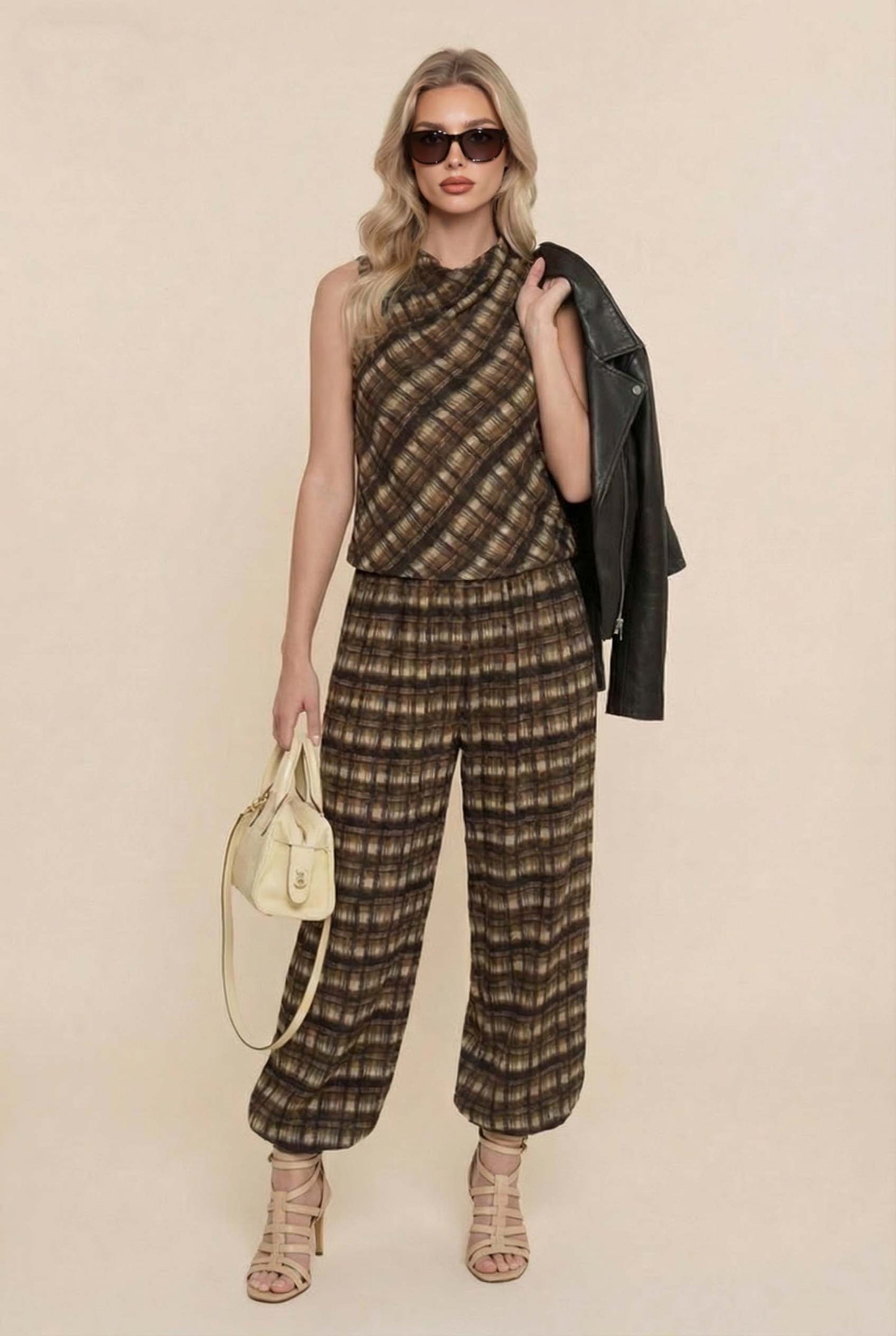 Geruite Coltrui en Broek Set