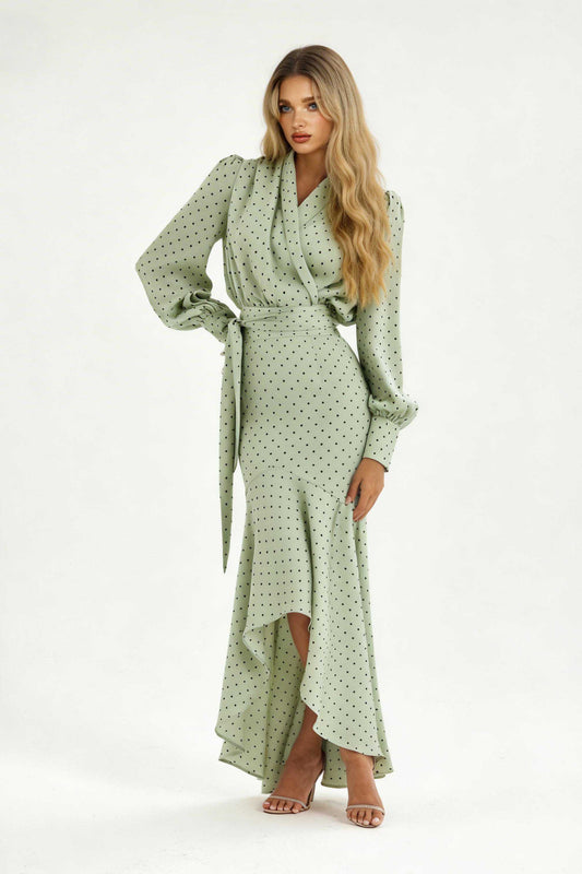 Polka Dot Shirt En Fishtail Rok Set