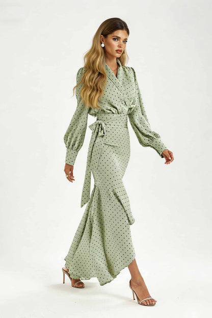 Polka Dot Shirt En Fishtail Rok Set