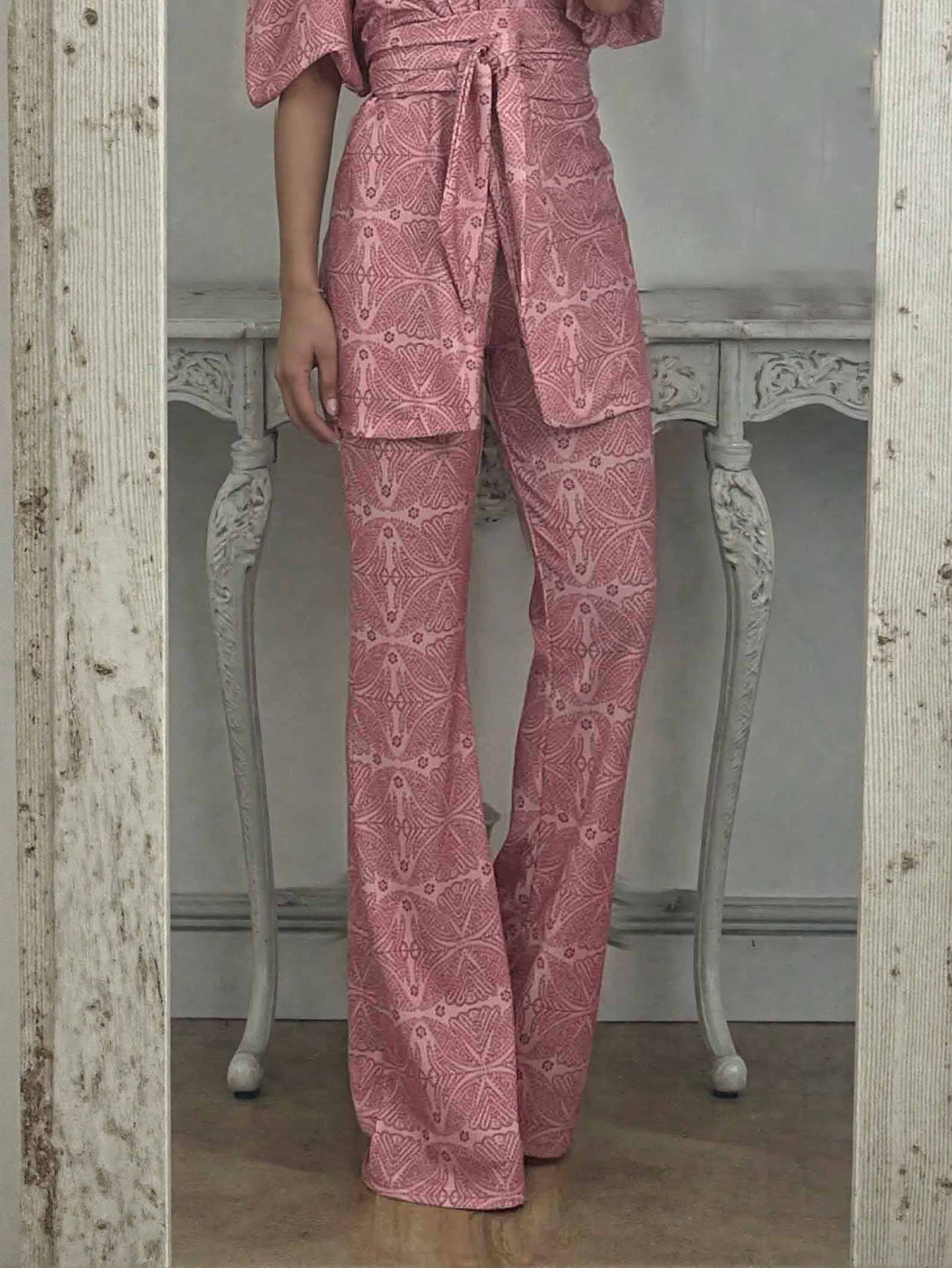 Casual Etnische Stijl Gedrukte Uitlopende Broek