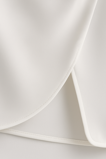 Geknipte Blouse - 3/4 Gesplitste Mouwen & Half Transparant Ontwerp