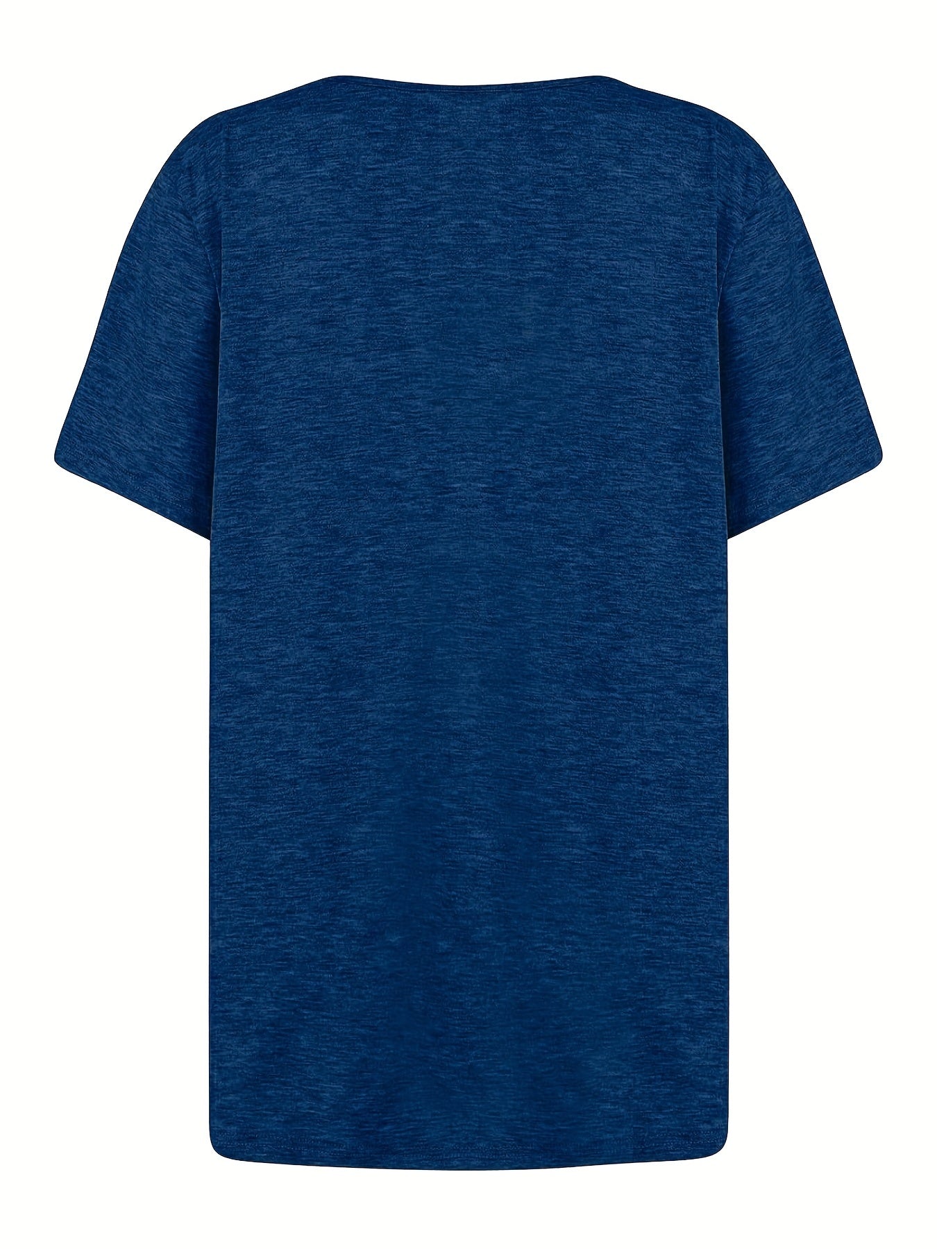 Gerimpelde Effen Blouse - Asymmetrische Halslijn & Korte Mouwen