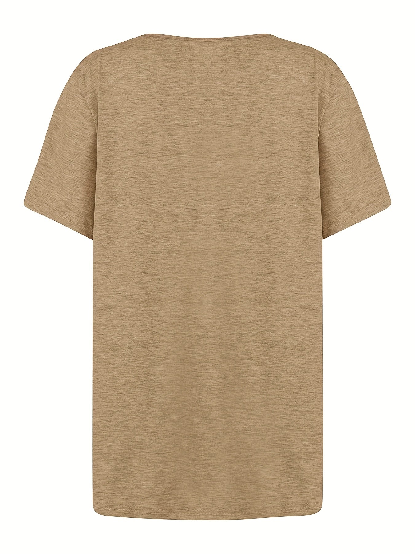 Gerimpelde Effen Blouse - Asymmetrische Halslijn & Korte Mouwen