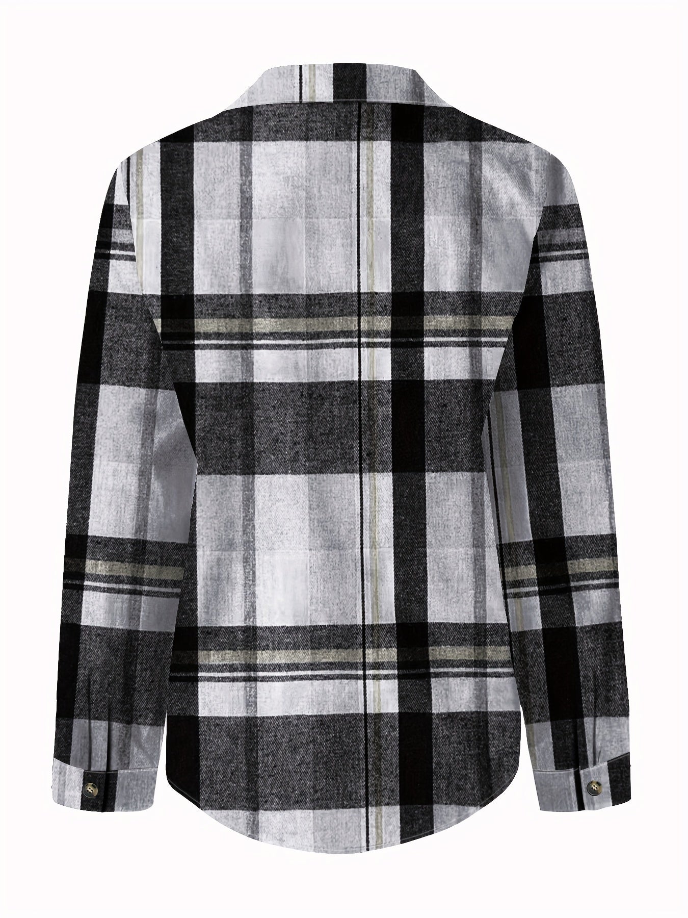Geruite Overhemd Met Knopen - Polo Kraag En Sluiting Design