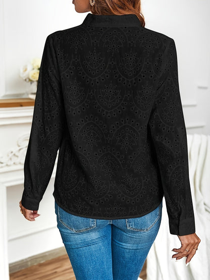 Knopen Voor Blouse - Borduurdetails & Ingezette Hals