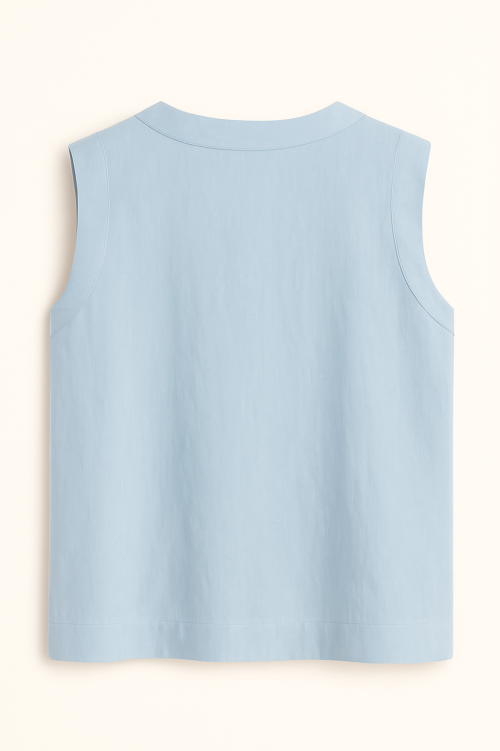 Linnen Blouse Met Korte Mouwen en Ronde Hals: Zomerse Luchtigheid
