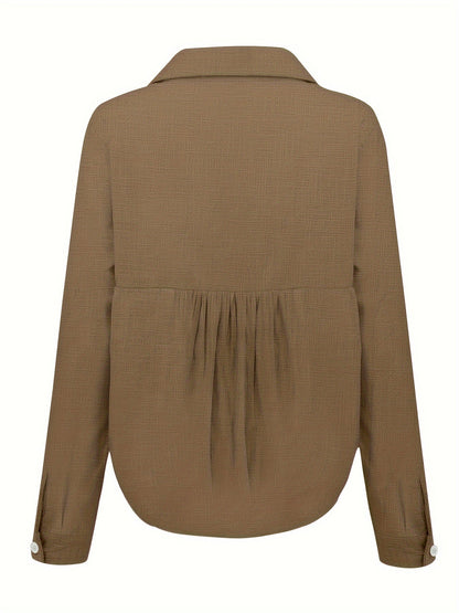 Linnen Lange Mouwen Shirt - Semi-Transparant Ontwerp & Ademend Materiaal