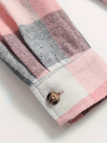Luchtig Shirt - Gingham Ontwerp en Knopen Sluiting