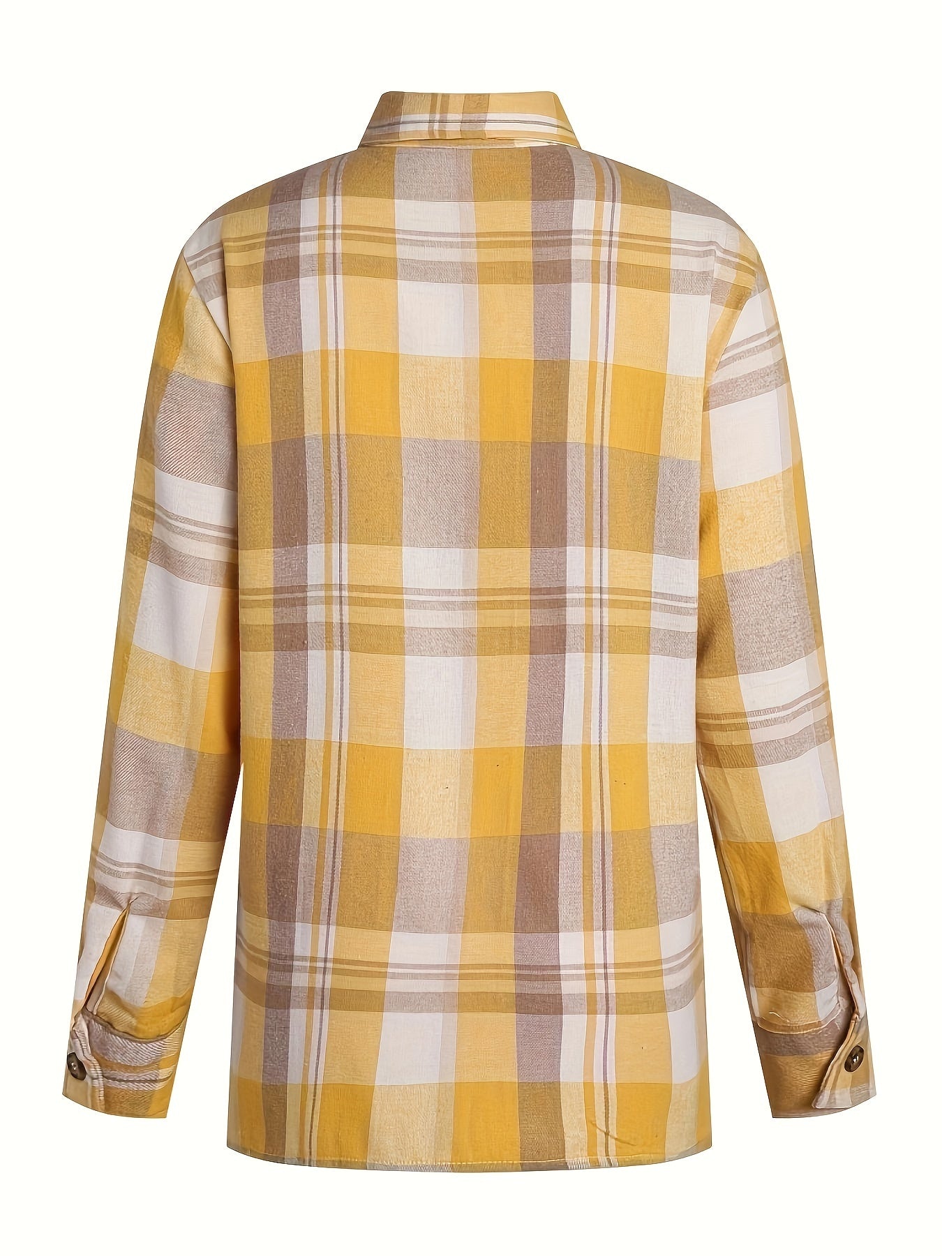 Luchtig Shirt - Gingham Ontwerp en Knopen Sluiting