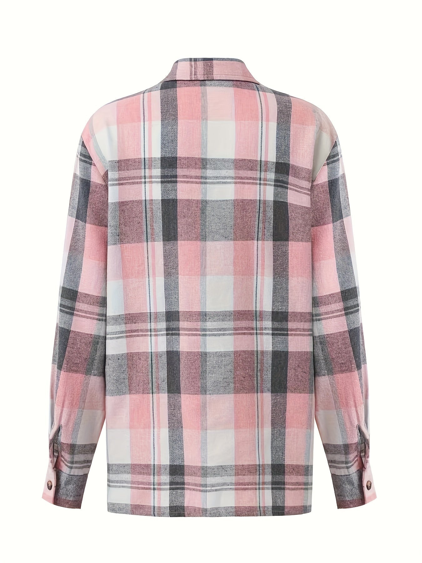 Luchtig Shirt - Gingham Ontwerp en Knopen Sluiting