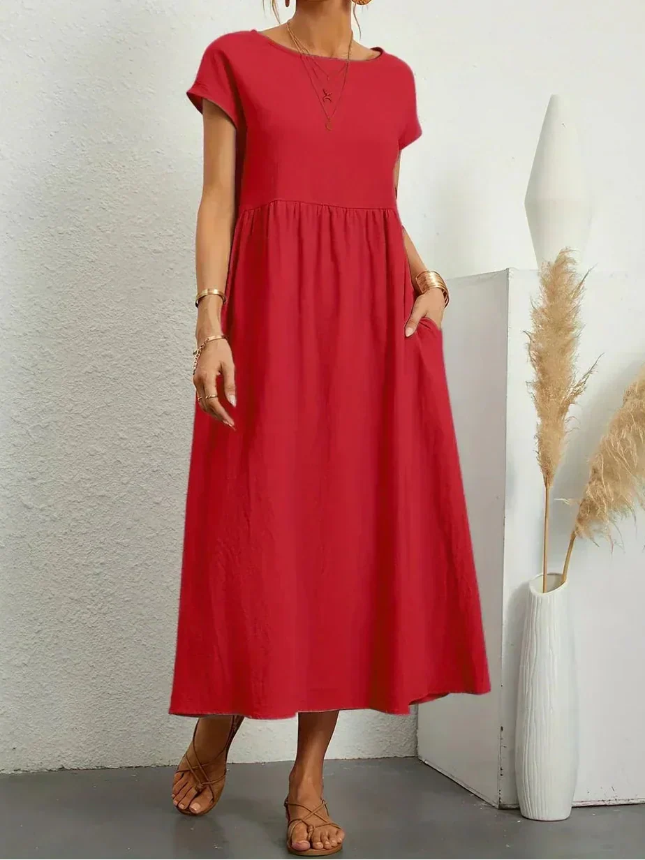 Anna™ – Ontspannen & Stijlvolle Midi-jurk