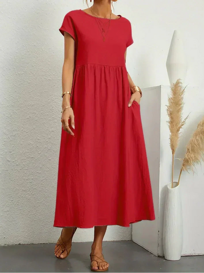 Anna™ – Ontspannen & Stijlvolle Midi-jurk