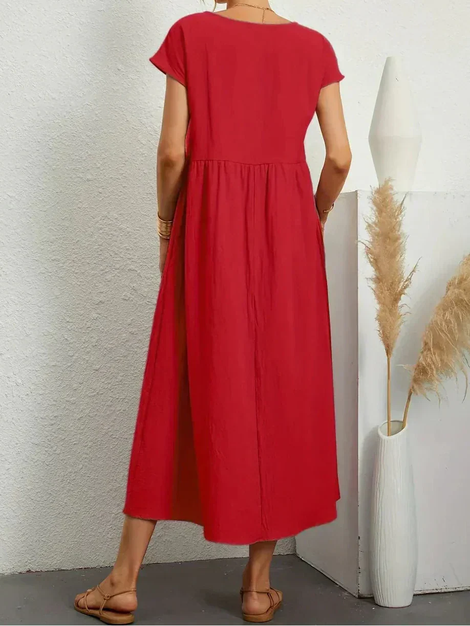 Anna™ – Ontspannen & Stijlvolle Midi-jurk