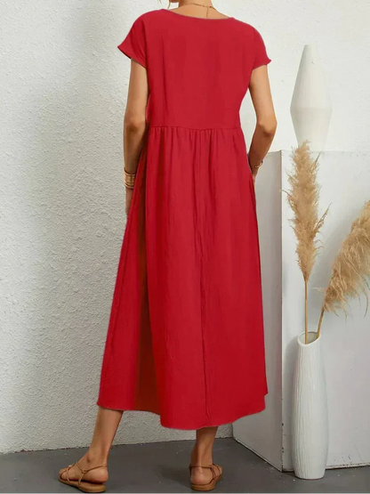 Anna™ – Ontspannen & Stijlvolle Midi-jurk