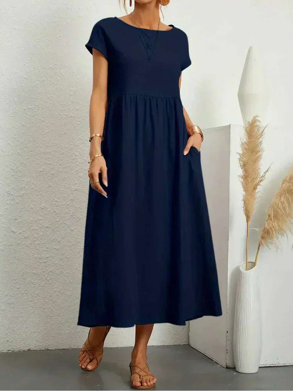 Anna™ – Ontspannen & Stijlvolle Midi-jurk