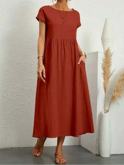 Anna™ – Ontspannen & Stijlvolle Midi-jurk