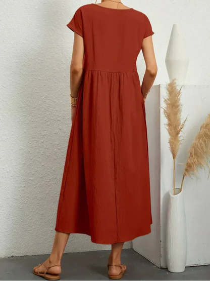 Anna™ – Ontspannen & Stijlvolle Midi-jurk