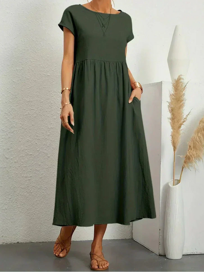Anna™ – Ontspannen & Stijlvolle Midi-jurk