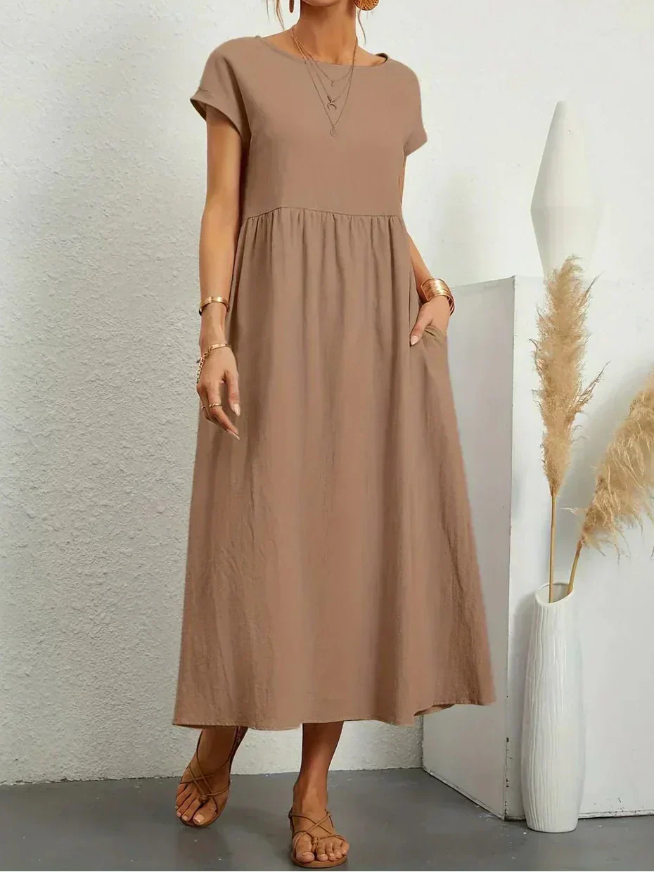 Anna™ – Ontspannen & Stijlvolle Midi-jurk