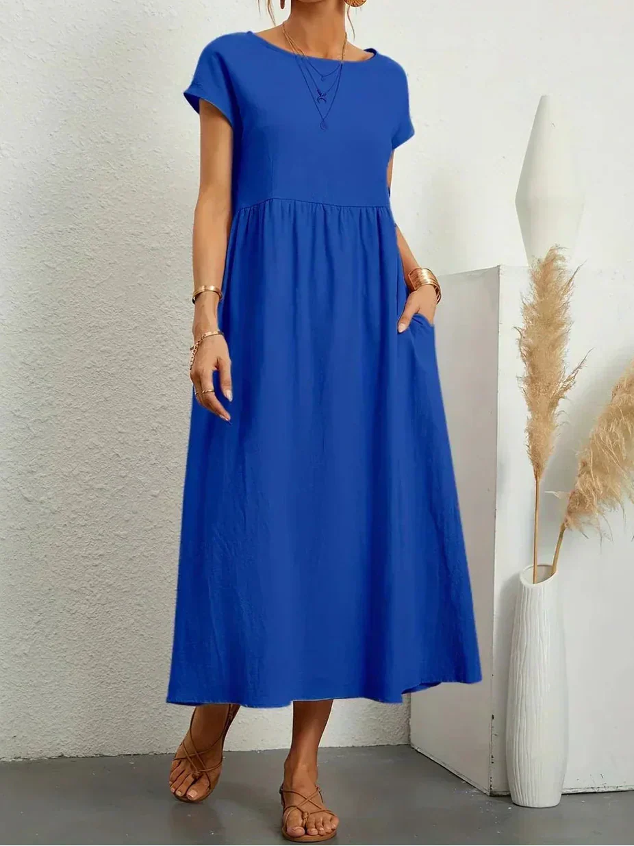 Anna™ – Ontspannen & Stijlvolle Midi-jurk