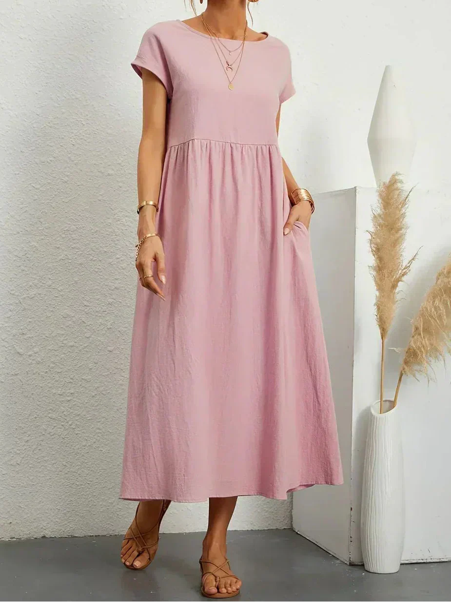 Anna™ – Ontspannen & Stijlvolle Midi-jurk