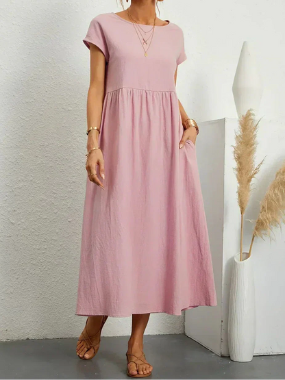 Anna™ – Ontspannen & Stijlvolle Midi-jurk