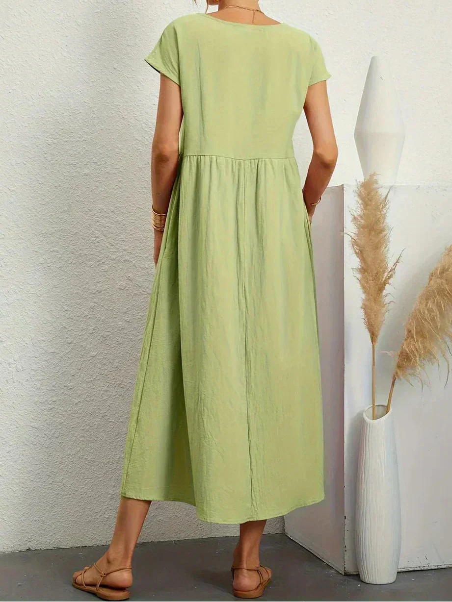 Anna™ – Ontspannen & Stijlvolle Midi-jurk