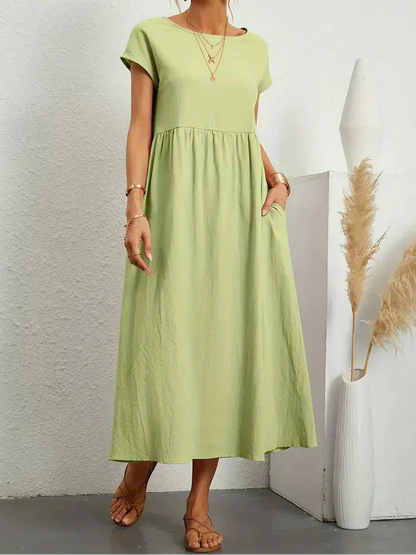 Anna™ – Ontspannen & Stijlvolle Midi-jurk