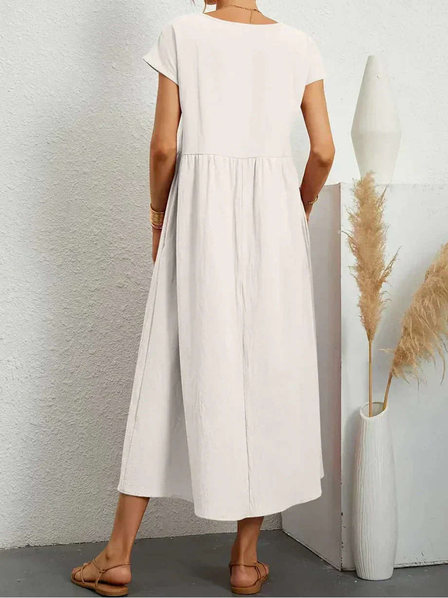 Anna™ – Ontspannen & Stijlvolle Midi-jurk