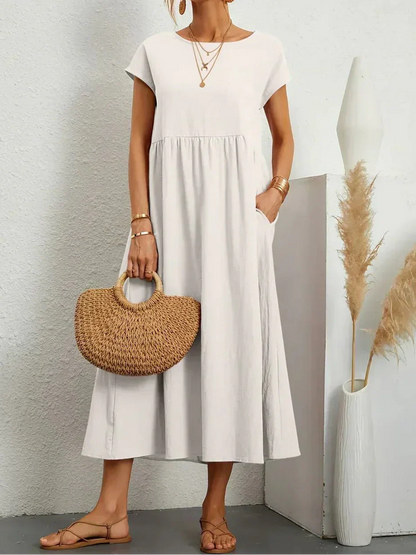 Anna™ – Ontspannen & Stijlvolle Midi-jurk