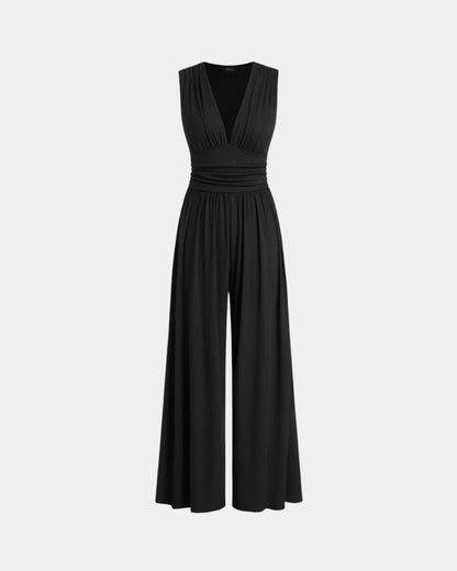 Sultana | Chic mouwloze jumpsuit met brede benen
