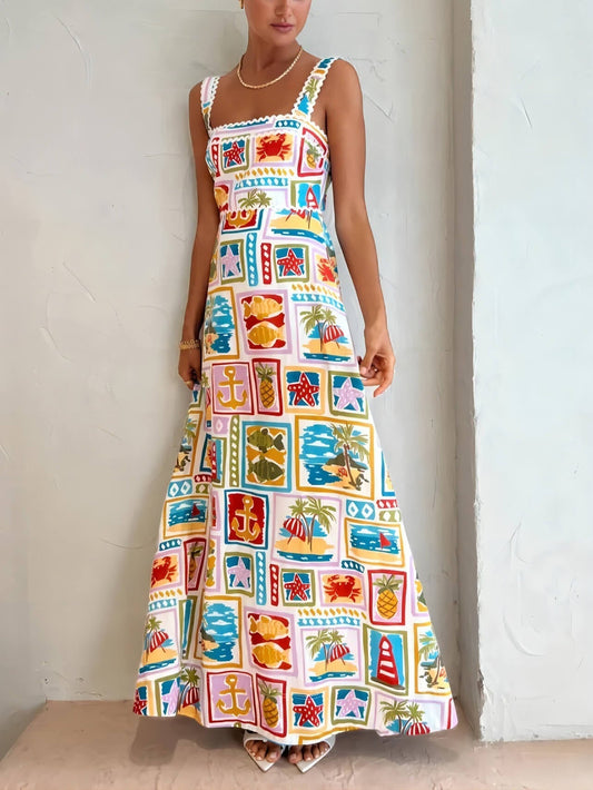 Gepersonaliseerde Graffiti Band Sexy Kant Midi Jurk