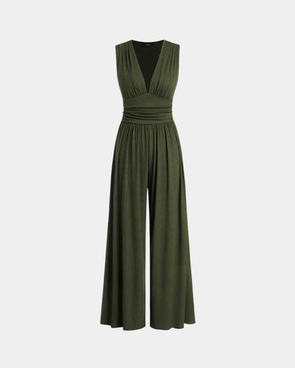 Sultana | Chic mouwloze jumpsuit met brede benen