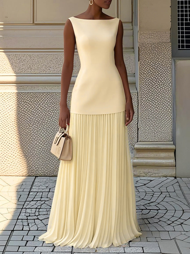 Sommerfeld | Plissé Maxikleid