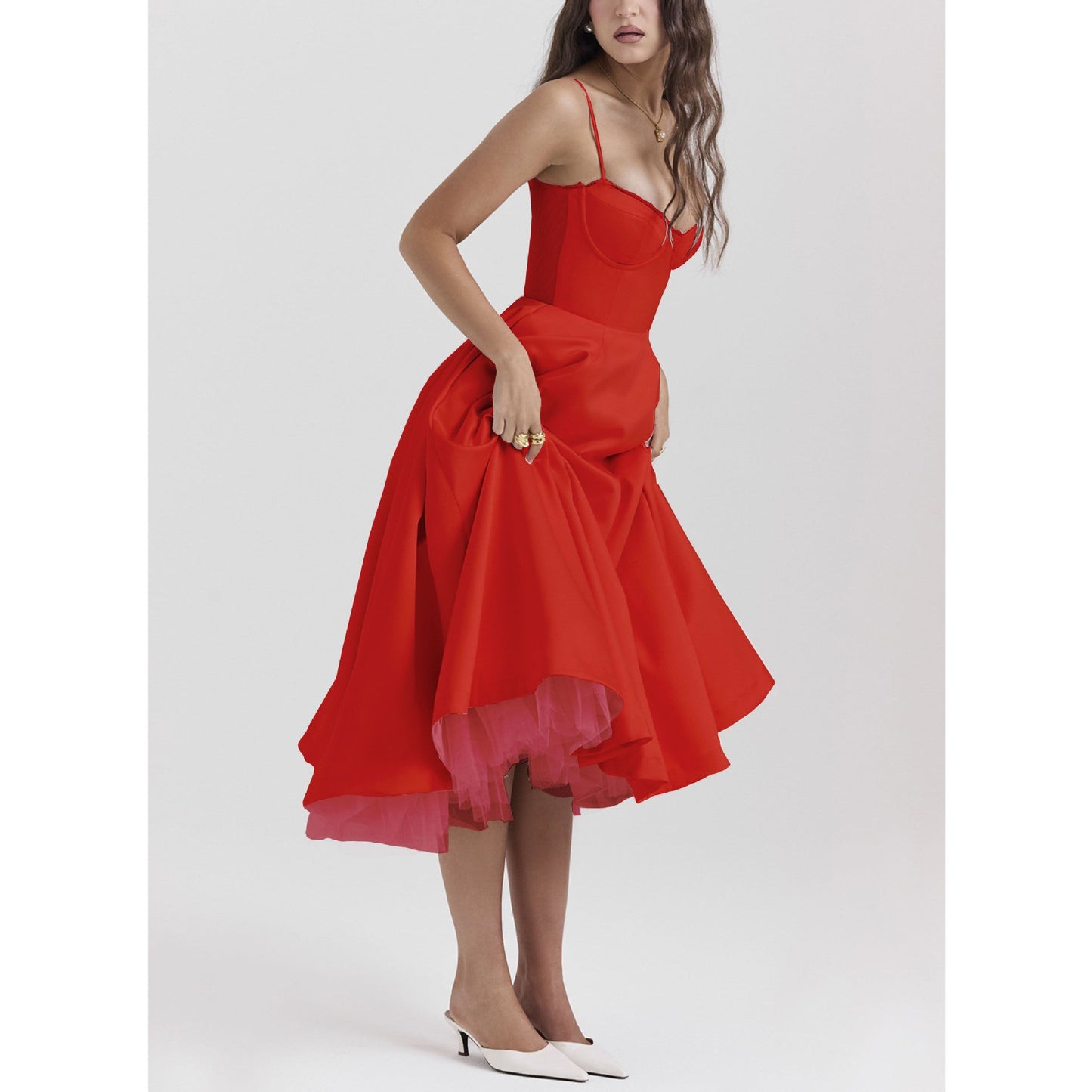 YLIANA | Romantische Zomer Midi Jurk