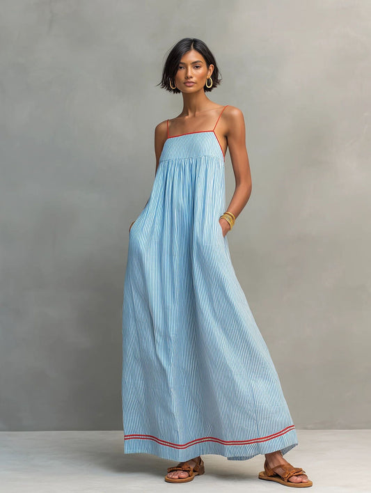 Elegante mouwloze lange jurk