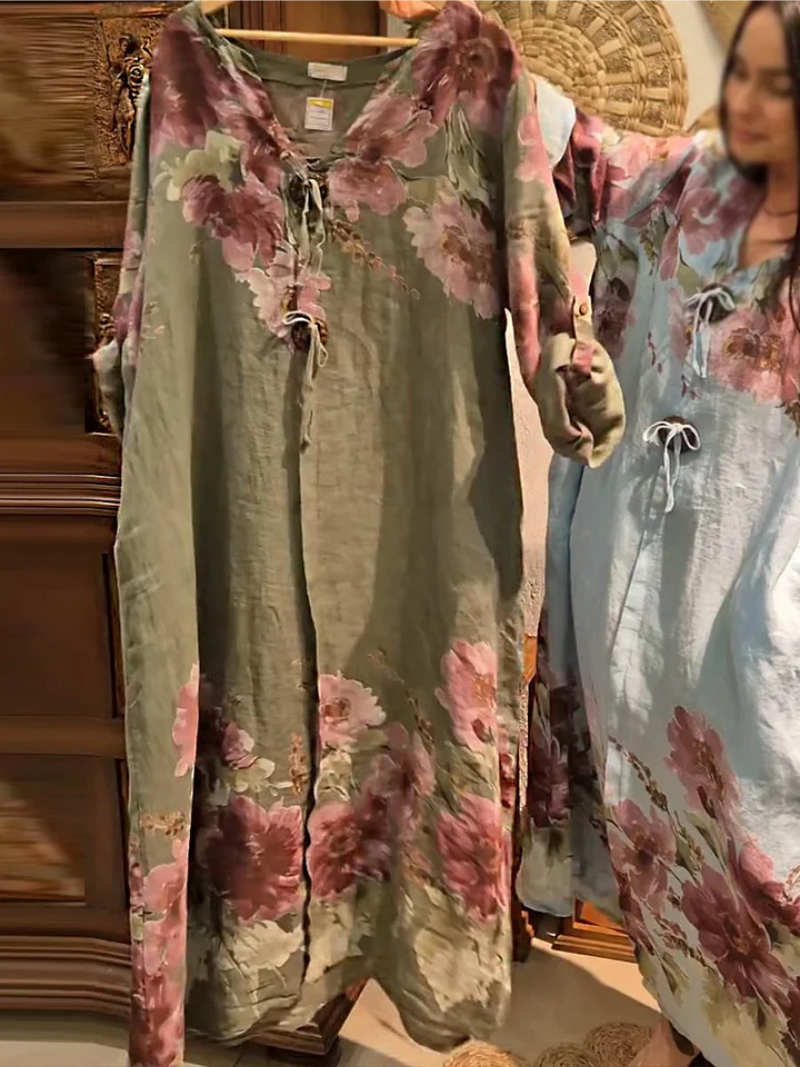 Sierla™ – Lange jurk met bloemen