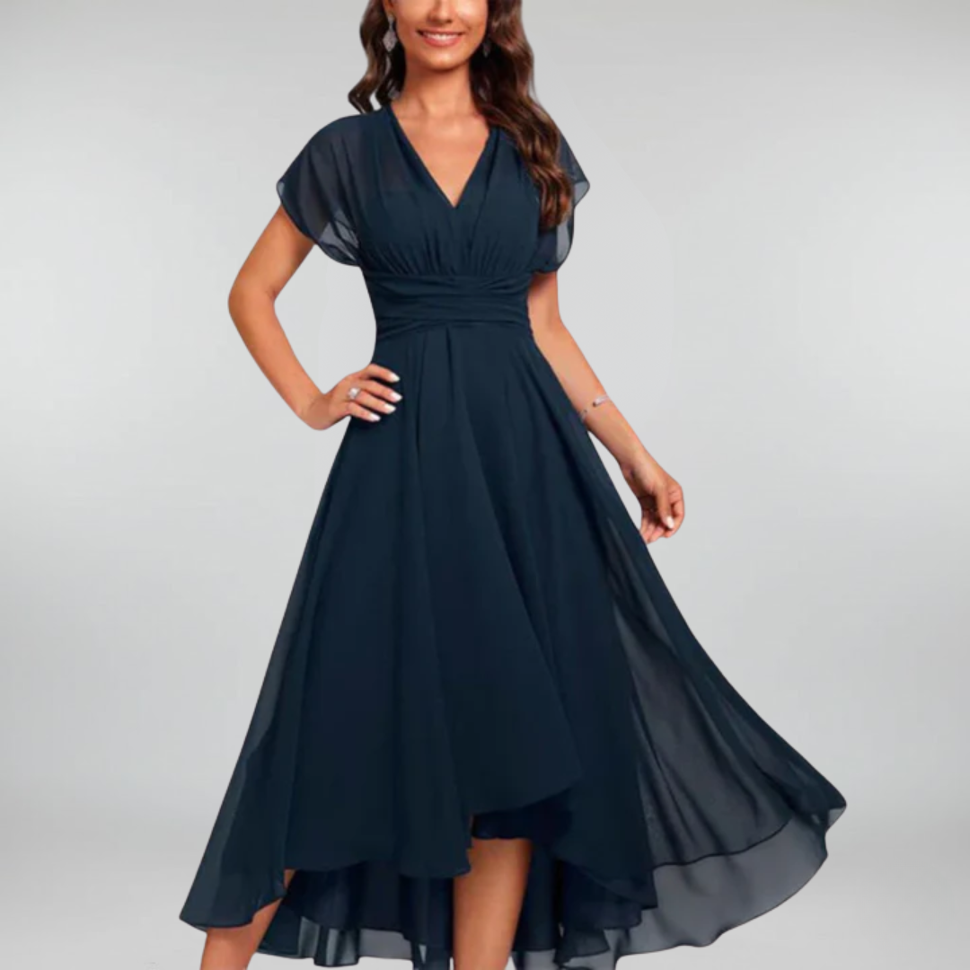 Enid™ – Vloeiende & Elegante Avondjurk met V-hals